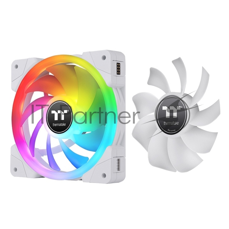 Вентилятор в корпус Thermaltake CL-F162-PL14SW-A SWAFAN EX14 RGB PC Cooling Fan White TT Premium Edition 3 Pack/Fan/14025/PWM 500~2000rpm/magnetic terminal/LED software control/White
