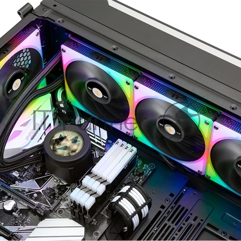 Жидкостная система охлаждения Thermaltake CL-W370-PL14SW-A TOUGHLIQUID Ultra 420 RGB CPU AIO Liquid Cooler/All-In-One Liquid Cooling System/Water Block 2.1inch LCD/TOUGHFAN RGB 140*3/PWM 500~2000rpm/TT RGB Plus/Black