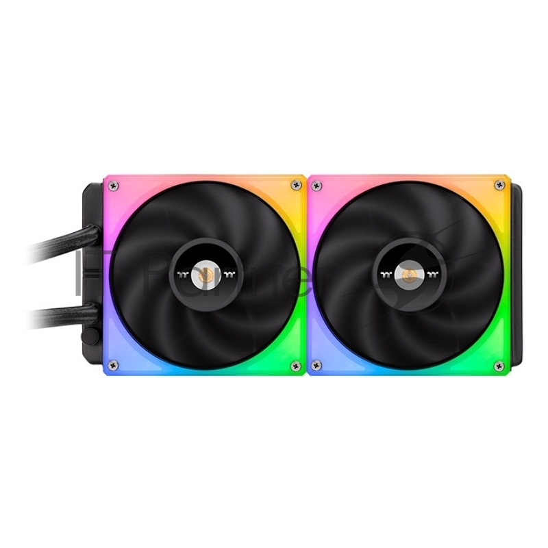 Жидкостная система охлаждения Thermaltake CL-W371-PL14SW-A TOUGHLIQUID Ultra 280 RGB CPU AIO Liquid Cooler/All-In-One Liquid Cooling System/Water Block 2.1inch LCD/TOUGHFAN RGB 140*2/PWM 500~2000rpm/TT RGB Plus/Black