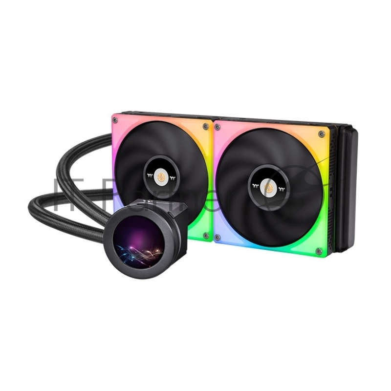 Жидкостная система охлаждения Thermaltake CL-W371-PL14SW-A TOUGHLIQUID Ultra 280 RGB CPU AIO Liquid Cooler/All-In-One Liquid Cooling System/Water Block 2.1inch LCD/TOUGHFAN RGB 140*2/PWM 500~2000rpm/TT RGB Plus/Black