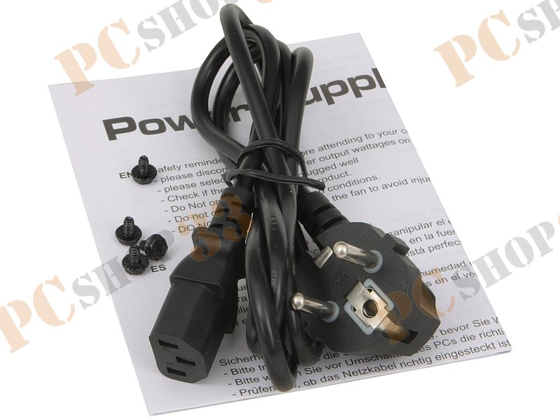 Блок питания 750Вт Aerocool VX-750 ATX12V V2.3 (20/24+4/8+6/8pin, вентилятор d120мм) + кабель питания EURO (1.1м)