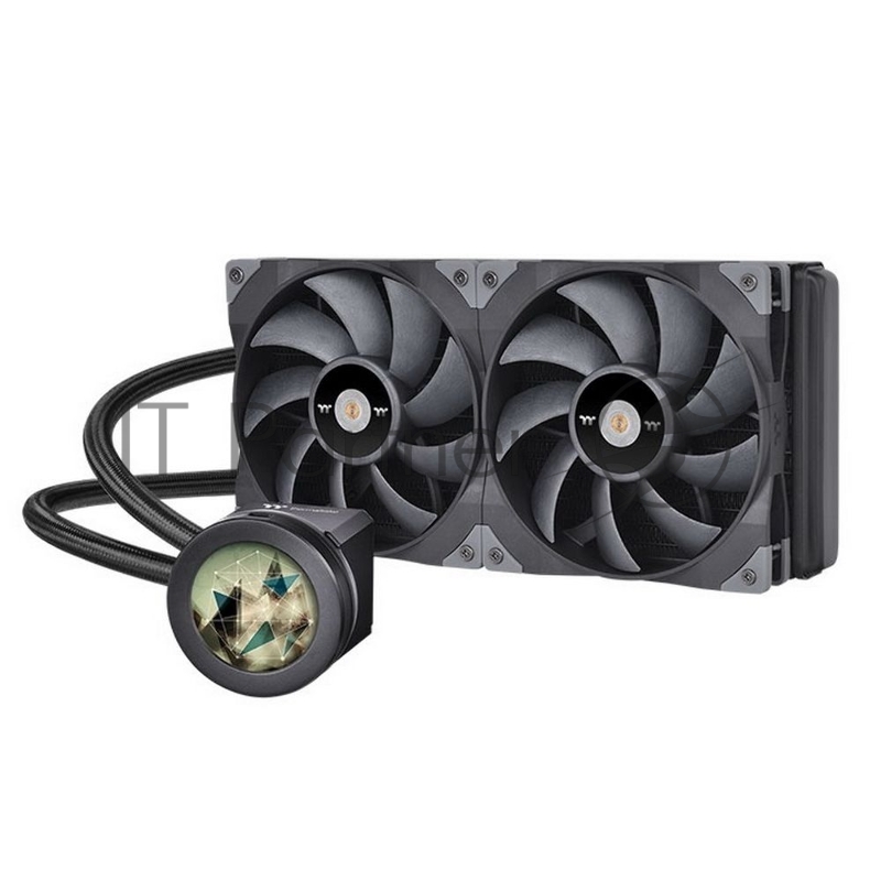 Жидкостная система охлаждения Thermaltake CL-W374-PL14BL-A TOUGHLIQUID Ultra 280 CPU AIO Liquid Cooler/All-In-One Liquid Cooling System/Water Block 2.1inch LCD/Fan 140*2/PWM 500~2000rpm/Black