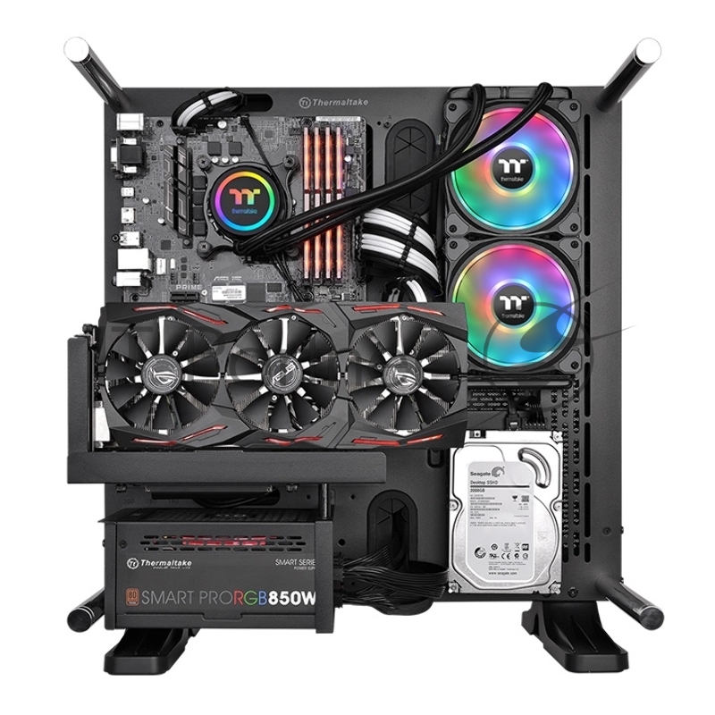 Жидкостная система охлаждения Thermaltake CL-W255-PL12SW-A Floe DX RGB 240 TT Premium Edition/All-In-One Liquid Cooling System/Braided Tube/Riing Duo