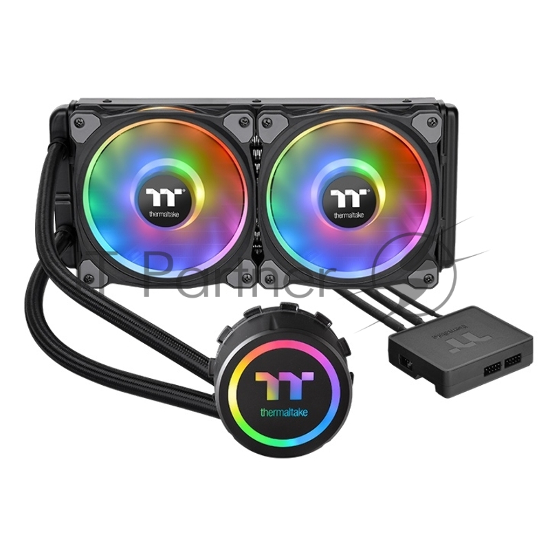 Жидкостная система охлаждения Thermaltake CL-W255-PL12SW-A Floe DX RGB 240 TT Premium Edition/All-In-One Liquid Cooling System/Braided Tube/Riing Duo