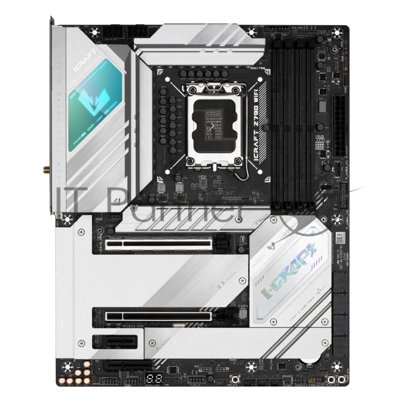 Материнская плата Maxsun MS-iCraft Z790 WIFI 1700, Z790, 4xDDR5, 1xPCIEx16,2xPCIEx4,1xPCIEx1,4x Front1xType-C,2xUSB3,3xUSB2, Rear1xType-C,4xUSB3,4xUSB2, 4xSATA3, Dual 2.5GLan, HDMI+DP, ATX, RTL