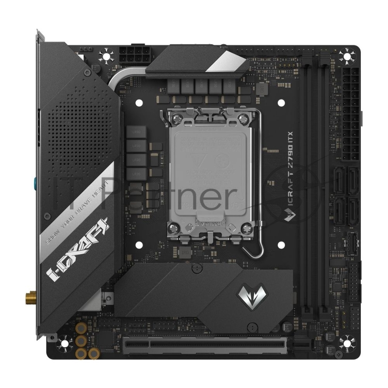 Материнская плата Maxsun MS-iCraft Z790ITX WIFI 1700, Z790, 2xDDR5, 1xPCIEx16,2xM.2, Front1xType-C,2xUSB3,3xUSB2, Rear1xType-C,4xUSB3,4xUSB2, 4xSATA3, 2,5GLan, HDMI+DP, Mini-ITX, RTL