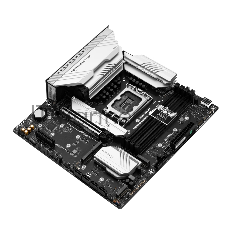 Материнская плата Maxsun MS-Terminator Z790M D5 WIFI 1700, Z790, 4xDDR5, 1xPCIEx16,1xPCIEx4,5xM.2, Front1xType-C,2xUSB3,3xUSB2, Rear1xType-C,4xUSB3,4xUSB2, 4xSATA3, 2,5GLan, HDMI+DP, mATX, RTL