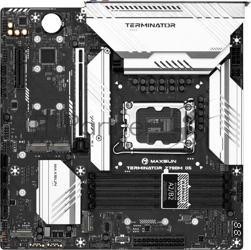 Материнская плата Maxsun MS-Terminator Z790M D5 1700, Z790, 4xDDR5, 1xPCIEx16,1xPCIEx4,5xM.2, Front1xType-C,2xUSB3,3xUSB2, Rear1xType-C,4xUSB3,4xUSB2, 4xSATA3, 2,5GLan, HDMI+DP, mATX, RTL