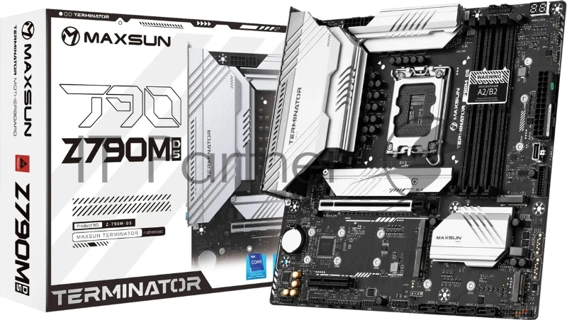Материнская плата Maxsun MS-Terminator Z790M D5 1700, Z790, 4xDDR5, 1xPCIEx16,1xPCIEx4,5xM.2, Front1xType-C,2xUSB3,3xUSB2, Rear1xType-C,4xUSB3,4xUSB2, 4xSATA3, 2,5GLan, HDMI+DP, mATX, RTL