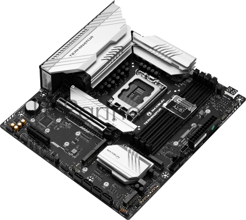 Материнская плата Maxsun MS-Terminator Z790M D5 1700, Z790, 4xDDR5, 1xPCIEx16,1xPCIEx4,5xM.2, Front1xType-C,2xUSB3,3xUSB2, Rear1xType-C,4xUSB3,4xUSB2, 4xSATA3, 2,5GLan, HDMI+DP, mATX, RTL