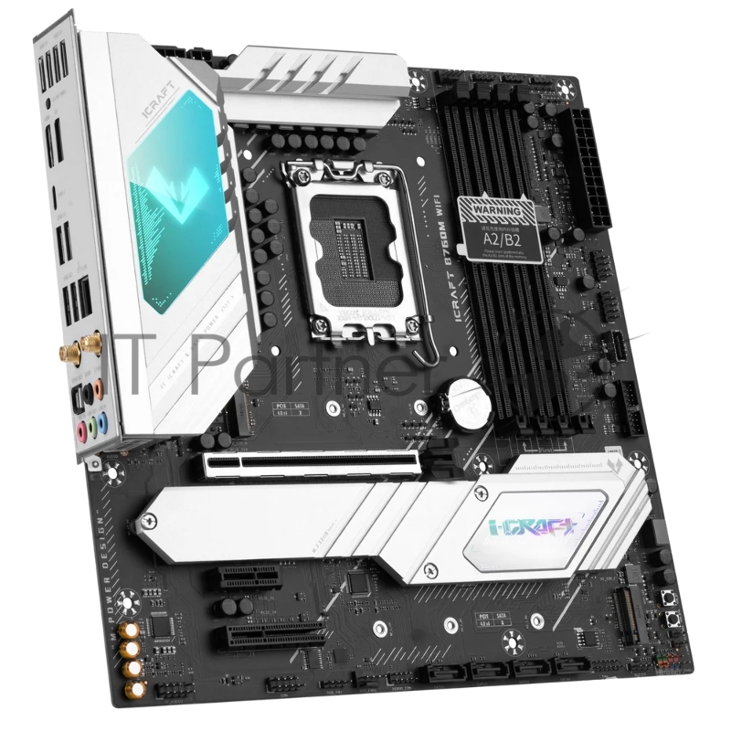 Материнская плата Maxsun MS-iCraft B760M WIFI 1700, B760, 4xDDR5, 1xPCIEx16,1xPCIEx4,1xPCIEx1,3x Front1xType-C,2xUSB3,4xUSB2, Rear1xType-C,4xUSB3,4xUSB2, 4xSATA3, 2,5GLan, HDMI+DP, mATX, RTL