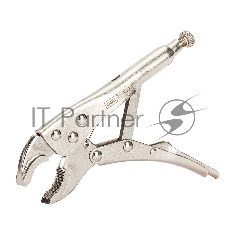 Зажимные клещи Deli DL2001-7 7 Рабочий ход 40 мм. Материал высокоуглеродистая сталь CrMo. Регулировочный винт. Быстросъёмная ручка.