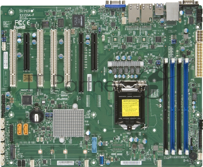 Материнская плата Supermicro MBD-X11SSA-F Single socket H4 (LGA 1151) supports Intel® Xeon® processor E3-1200 v6/v5, Intel® 7th/6th Gen. Core™ i3 series,Intel® Celeron® and Intel® Pentium®, I/O Cables CBL-0044L – 2 шт.I/O Shield MCP-260-00042-0N – 1