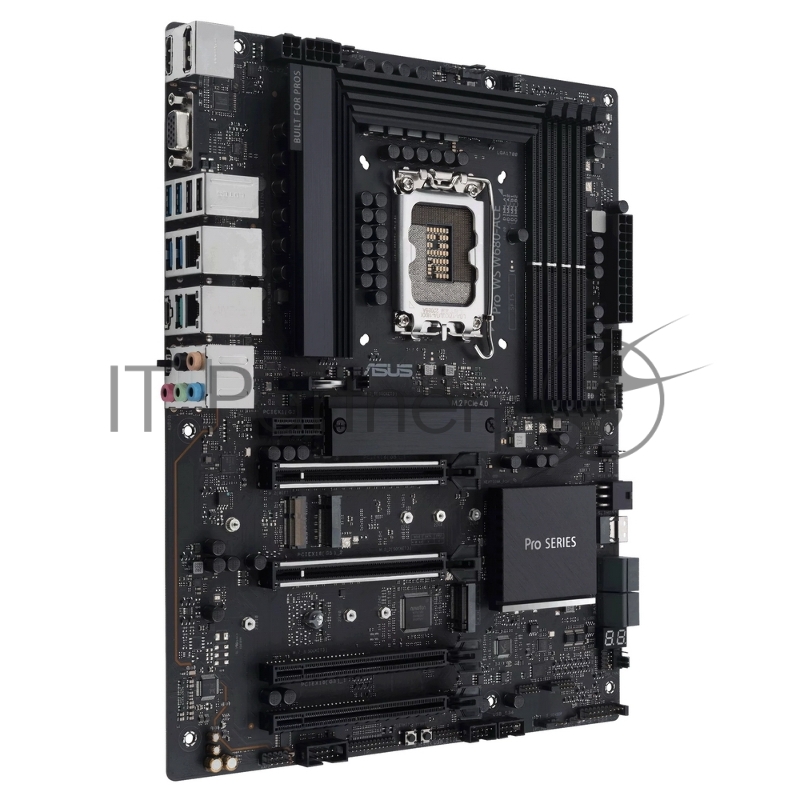 Материнская плата ASUS PRO WS W680-ACE Intel W680 (LGA 1700) ATX motherboard, PCIe® 5.0, DDR5, dual Intel 2.5 Gb Ethernet, three PCIe 4.0 M.2 slots, USB 3.2 Gen 2x2 front panel connector, SlimSAS, SATA 6 Gbps, HDMI®, DisplayPort and VGA