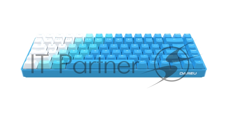Клавиатура механическая беспроводная Dareu A84 Ice Blue (голубой), 84 клавиши, switch Aqua (linear), подключение проводное+Bluetooth+2.4GHz, аккумулятор 2000mAh