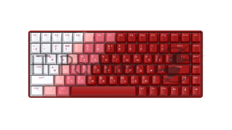 Клавиатура механическая беспроводная Dareu A84 Flame Red (красный), 84 клавиши, switch Holly (tactile), подключение проводное+Bluetooth+2.4GHz, аккумулятор 2000mAh