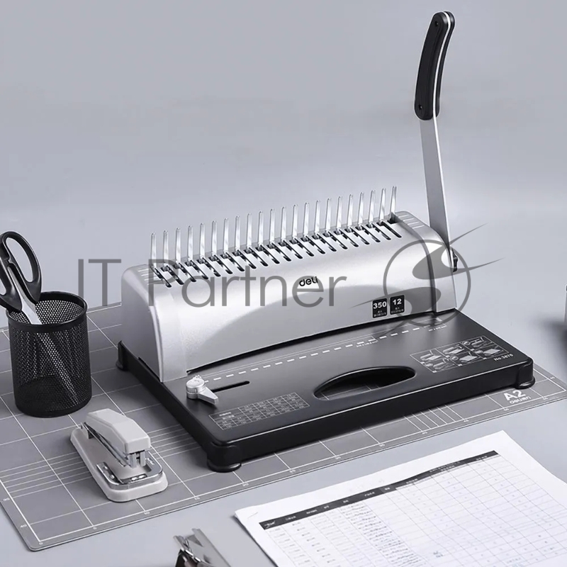 Переплетчик Deli E3870, Number of punched sheets: 12 sheets