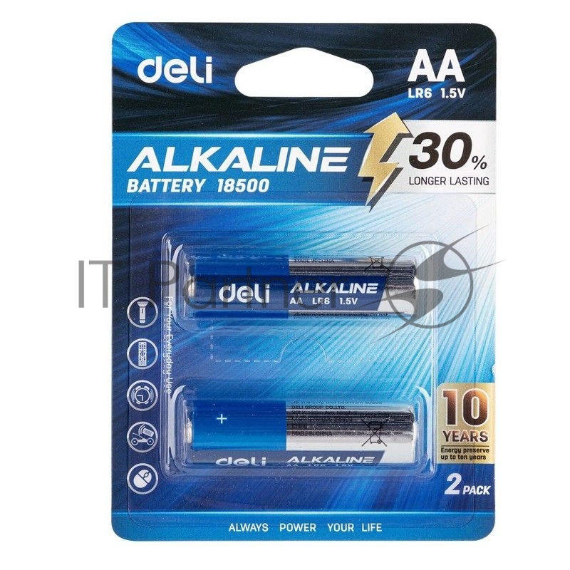 Батарейки Deli E18500 AA LR6 1.6V (2 шт)
