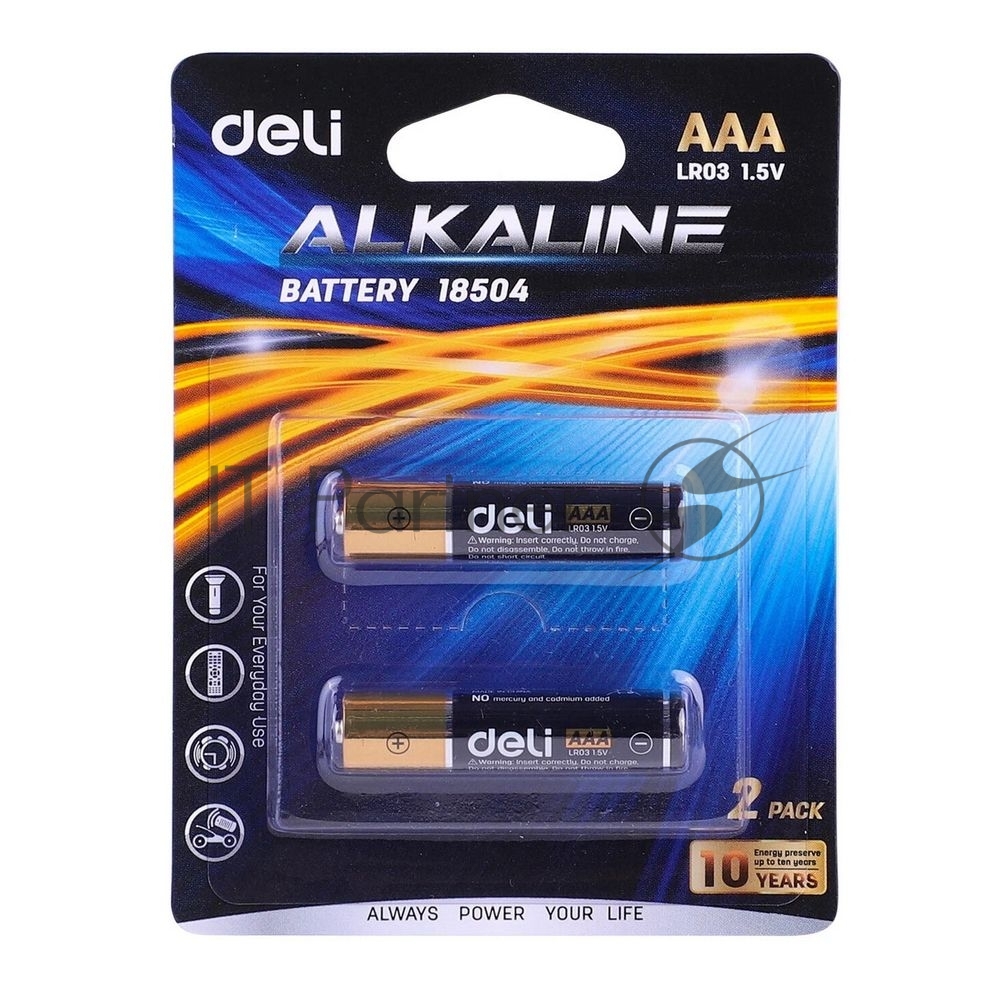 Батарейки Deli E18504 AAA LR03 1.5V (2 шт)