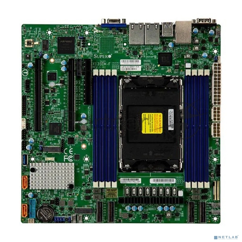 Системная плата/ MB Supermicro X13SEM-F, 1xLGA-4677, Intel Xeon SP gen 4, Intel C741, 8x DDR5 4800/4400/4000 MHz. 2x1Gbe Base-T i350+1xMgmt LAN, 10xSATA3, 2xSATA-DOM, 5xUSB 3.2, 2xPCI-Ex16+1xPCI-E x8+4xMCIO x8, 2xM.2, mATX