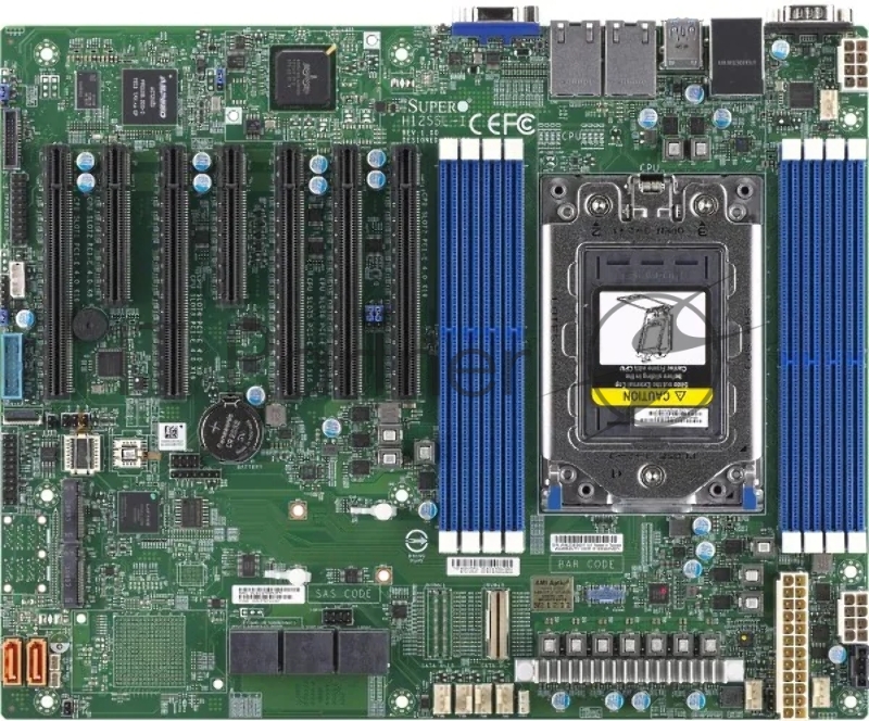 Системная плата/ MB Supermicro H12SSL-I, ATX, 1xSP3 7003/7002 EPYC, 8 DIMM DDR4 R ECC, AST2500 ,5 PCI-E 4.0 x16 + 2 PCI-E 4.0 x8, 2 M.2 pcie 4.0 NVMEx4 2280/110