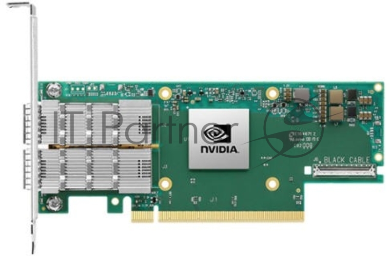 Сетевая карта Infiniband/ Nvidia ConnectX-6 DE InfiniBand adapter, HDR, single-port QSFP56, PCIe 4 .0 x16, No Crypto, Tall Bracket