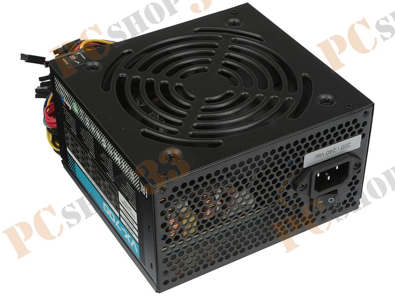 Блок питания 700Вт Aerocool VX-700 ATX12V V2.3 (20/24+4/8+6/8pin, вентилятор d120мм) + кабель питания EURO (1.1м)