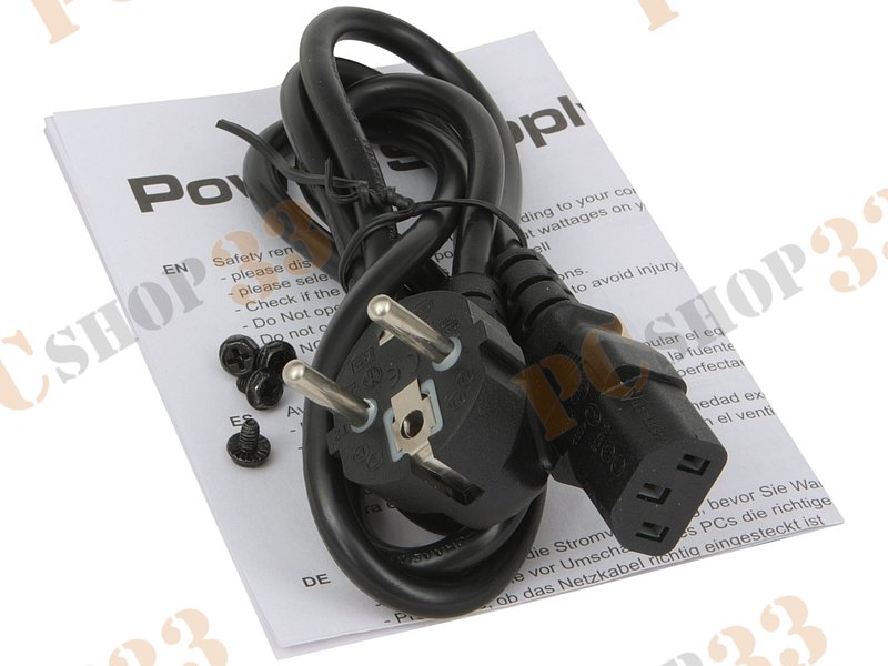 Блок питания 700Вт Aerocool VX-700 ATX12V V2.3 (20/24+4/8+6/8pin, вентилятор d120мм) + кабель питания EURO (1.1м)