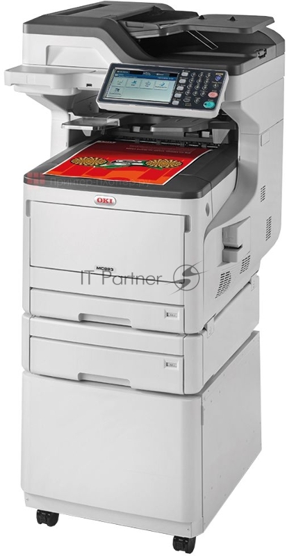 МФУ OKI MC883dnct цветное A4/A3 - 35/20 АПД на 100 листов Факс Степлер API-платформа Дуплекс Лоток: 4