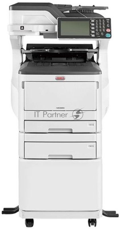 МФУ OKI MC883dnct цветное A4/A3 - 35/20 АПД на 100 листов Факс Степлер API-платформа Дуплекс Лоток: 4
