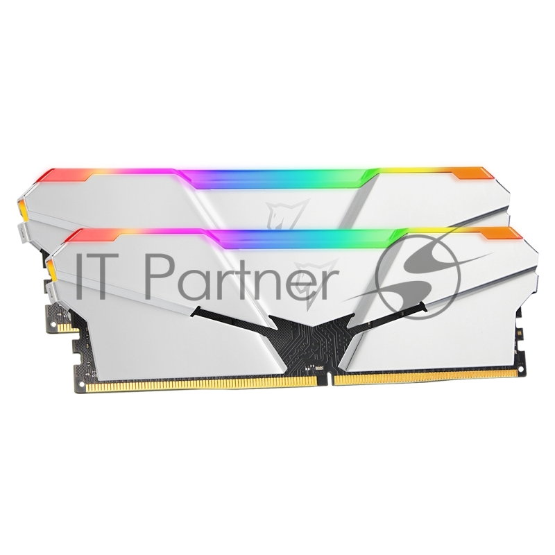 Модуль памяти DDR4 Netac Shadow RGB 16GB (2x8GB) 3600MHz CL18 1.35V / NTSRD4P36DP-16SC / Silver / with radiator