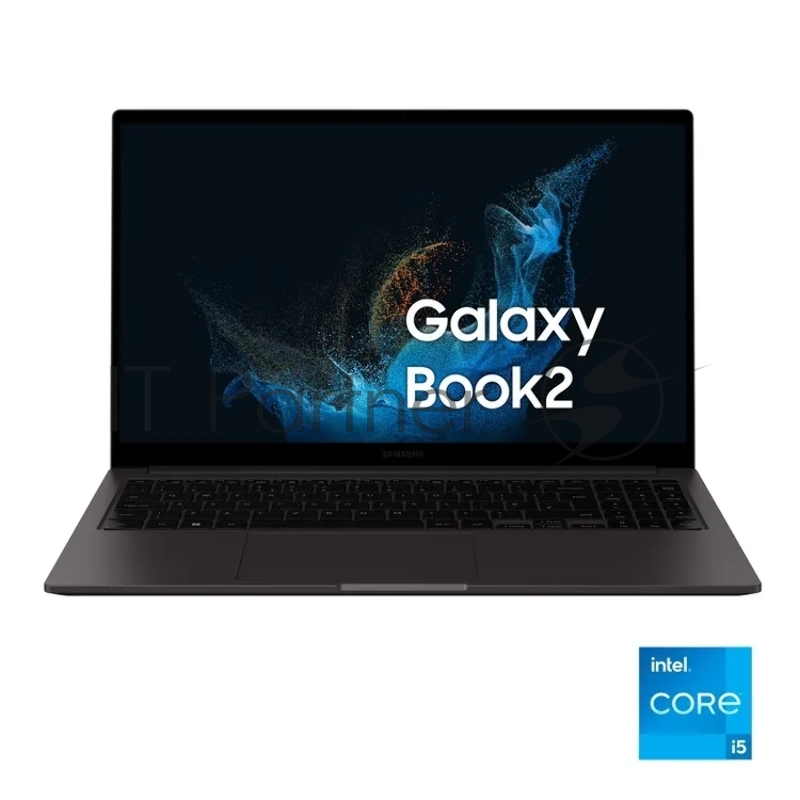 Ноутбук Samsung Galaxy Book 2 NP750 Core i5 1235U 8Gb SSD256Gb Intel UHD Graphics 15.6 IPS FHD (1920x1080) Windows 11 Home Multi Language silver WiFi BT Cam (NP750XED-KB3IT)