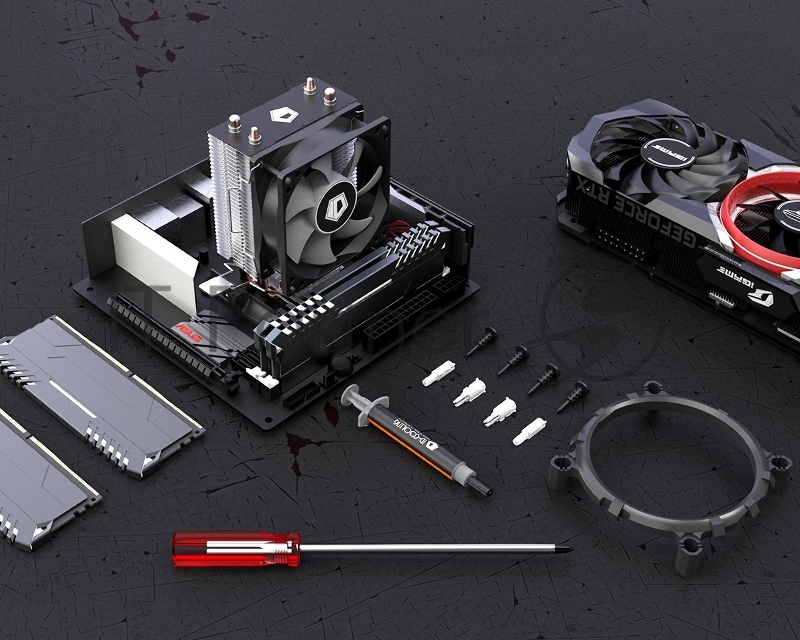 Кулер ID-COOLING SE-802-SD LGA1700/1200/115X/AM4/AM3/+/AM (40шт/кор, TDP 95W, 2 тепл.трубки прямого контакта, FAN 80mm) RET