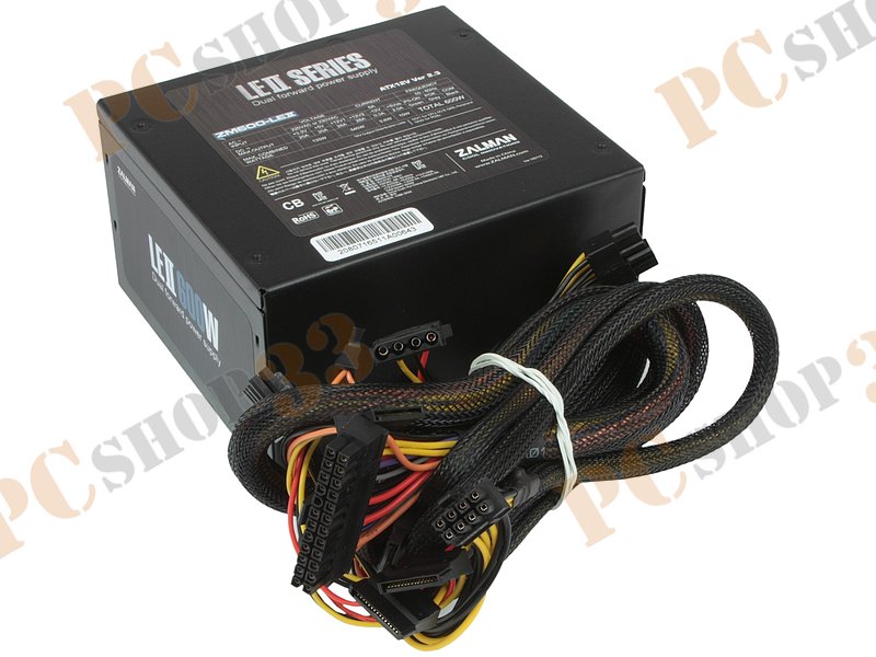 Блок питания 600Вт Zalman ZM600-LEII ATX12V V2.3 (20/24+4/8+6/8pin, вентилятор d120мм) + кабель питания EURO (1.5м)