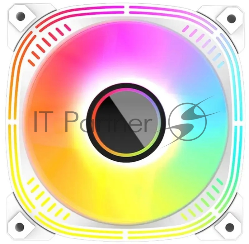 Вентилятор ALSEYE Cooling Fan White, 120x120x25mm, DC 12V, 650~1800RPM±10%, 12VDC, 0.25A, 47.2CFM±10%, Hydraulic Lighting effect: inside and outside luminous ARGBwith infinity lighting in hub