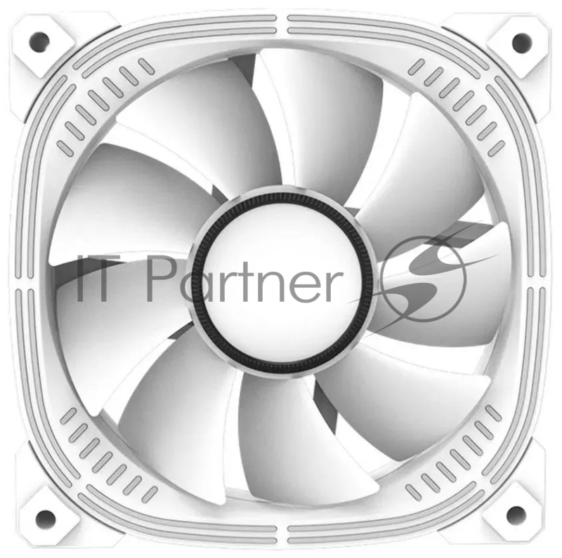 Вентилятор ALSEYE Cooling Fan White, 120x120x25mm, DC 12V, 650~1800RPM±10%, 12VDC, 0.25A, 47.2CFM±10%, Hydraulic Lighting effect: inside and outside luminous ARGBwith infinity lighting in hub