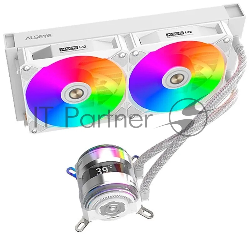 Жидкостная система охлаждения i240-W, Pump dimensions: L70*W70*H52.4 mmPump speed: 3200RPM±10%Pump bearing: ceramic bearing Water bloack dimensions: 275*120*27mmInterlocking fan dimensions: 120*120*25mmVoltage: DC 12VCurrent: 0.2A±10%Fan speed: 800-1