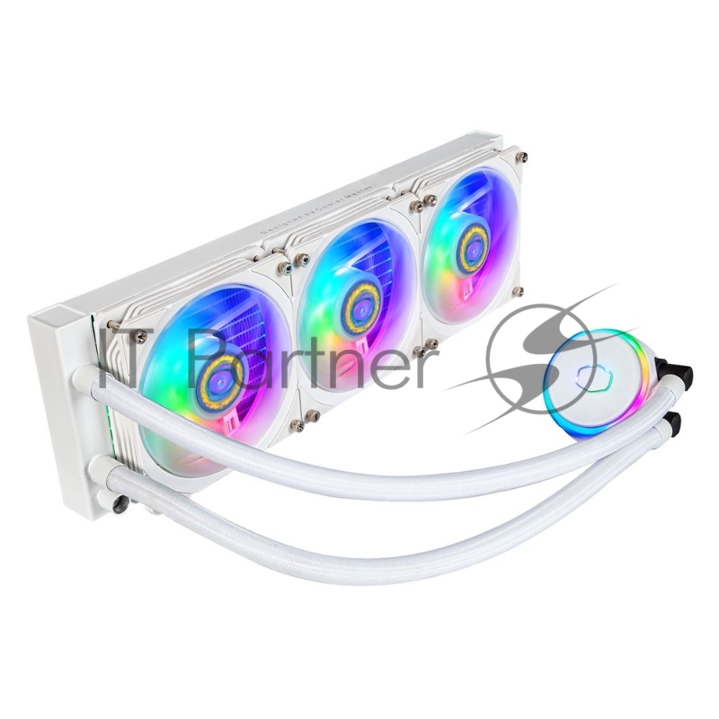 Жидкостная система охлаждения Cooler Master MasterLiquid PL360 Flux WHITE, LGA1700 PL360 Flux White, 360 x 27mm wide radiator, 120mm ARGB Gen2 fan*3, Pump ARGB Gen 2 LED, LGA1700
