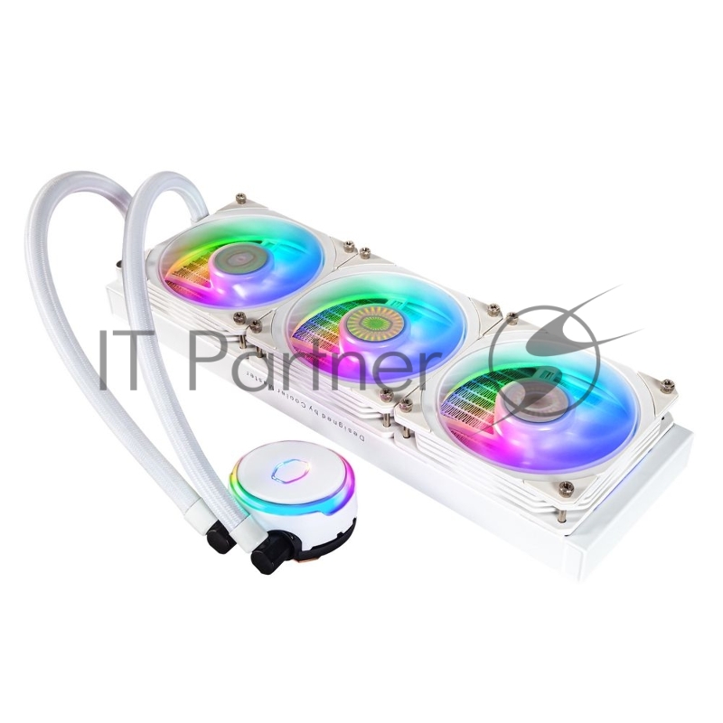 Жидкостная система охлаждения Cooler Master MasterLiquid PL360 Flux WHITE, LGA1700 PL360 Flux White, 360 x 27mm wide radiator, 120mm ARGB Gen2 fan*3, Pump ARGB Gen 2 LED, LGA1700