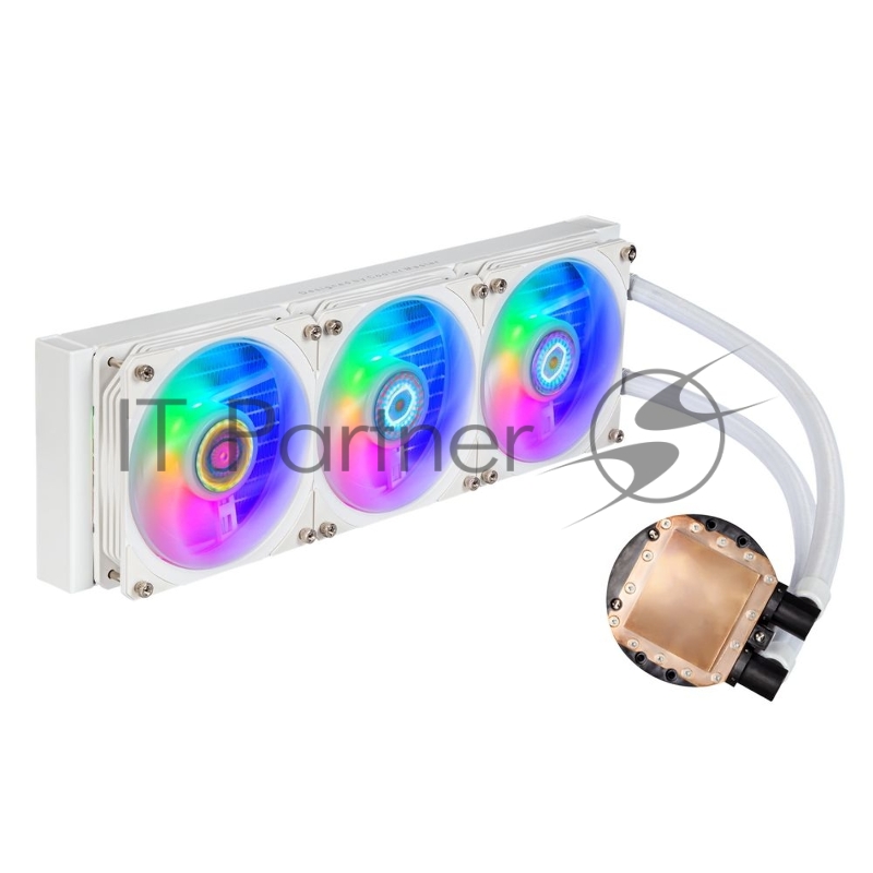 Жидкостная система охлаждения Cooler Master MasterLiquid PL360 Flux WHITE, LGA1700 PL360 Flux White, 360 x 27mm wide radiator, 120mm ARGB Gen2 fan*3, Pump ARGB Gen 2 LED, LGA1700
