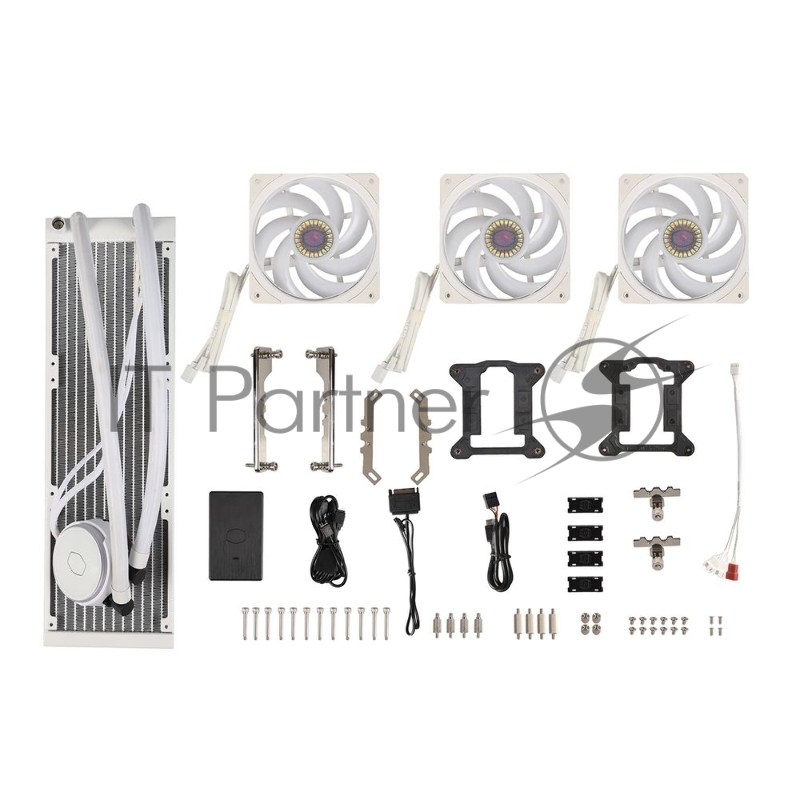 Жидкостная система охлаждения Cooler Master MasterLiquid PL360 Flux WHITE, LGA1700 PL360 Flux White, 360 x 27mm wide radiator, 120mm ARGB Gen2 fan*3, Pump ARGB Gen 2 LED, LGA1700