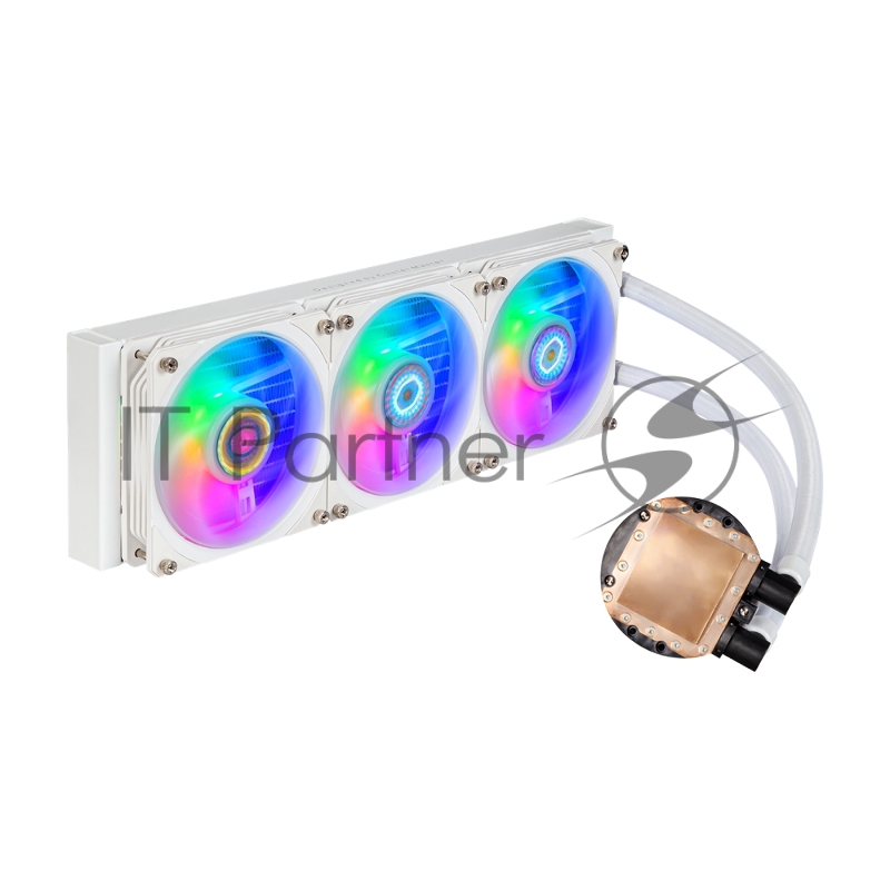 Жидкостная система охлаждения Cooler Master MasterLiquid PL360 Flux WHITE, LGA1700 PL360 Flux White, 360 x 27mm wide radiator, 120mm ARGB Gen2 fan*3, Pump ARGB Gen 2 LED, LGA1700
