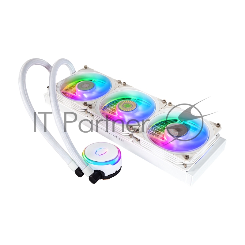 Жидкостная система охлаждения Cooler Master MasterLiquid PL360 Flux WHITE, LGA1700 PL360 Flux White, 360 x 27mm wide radiator, 120mm ARGB Gen2 fan*3, Pump ARGB Gen 2 LED, LGA1700