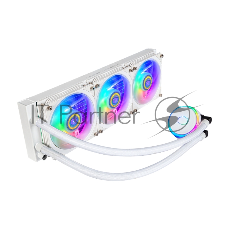 Жидкостная система охлаждения Cooler Master MasterLiquid PL360 Flux WHITE, LGA1700 PL360 Flux White, 360 x 27mm wide radiator, 120mm ARGB Gen2 fan*3, Pump ARGB Gen 2 LED, LGA1700