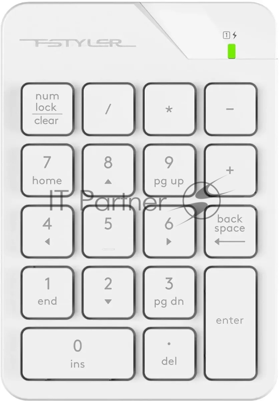 Числовой блок A4Tech FGK21C белый USB беспроводная slim для ноутбука