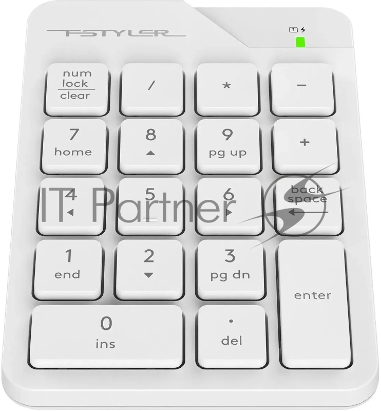 Числовой блок A4Tech FGK21C белый USB беспроводная slim для ноутбука