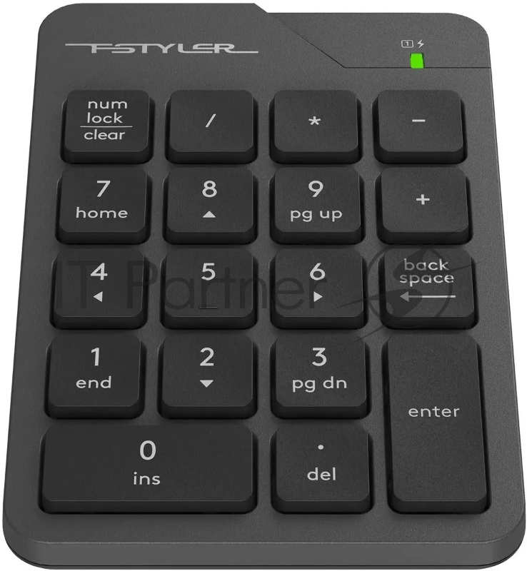 Числовой блок A4Tech FGK21C серый USB беспроводная slim для ноутбука