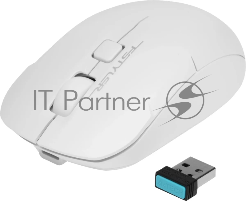 Мышь A4Tech Fstyler FG16CS Air белый оптическая (2000dpi) silent беспроводная USB для ноутбука (3but)