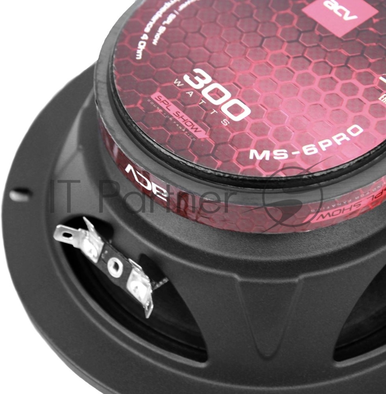 Колонки автомобильные ACV MS-6PRO (без решетки) 300Вт 100дБ 4Ом 16.5см (6 1/2дюйм) (ком.:2кол.) среднечастотные однополосные