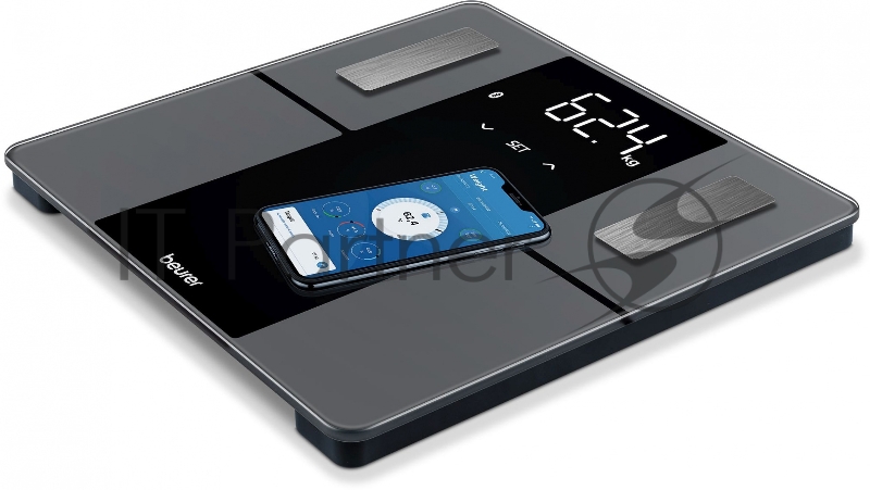 Весы напольные электронные Beurer BF 500 Super Black Edition макс.180кг черный
